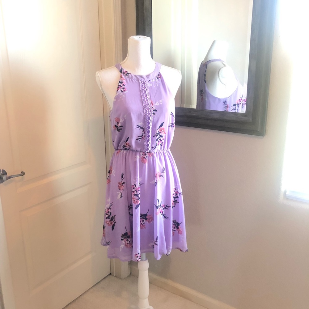 Knee Length Semi Formal Floral Dress